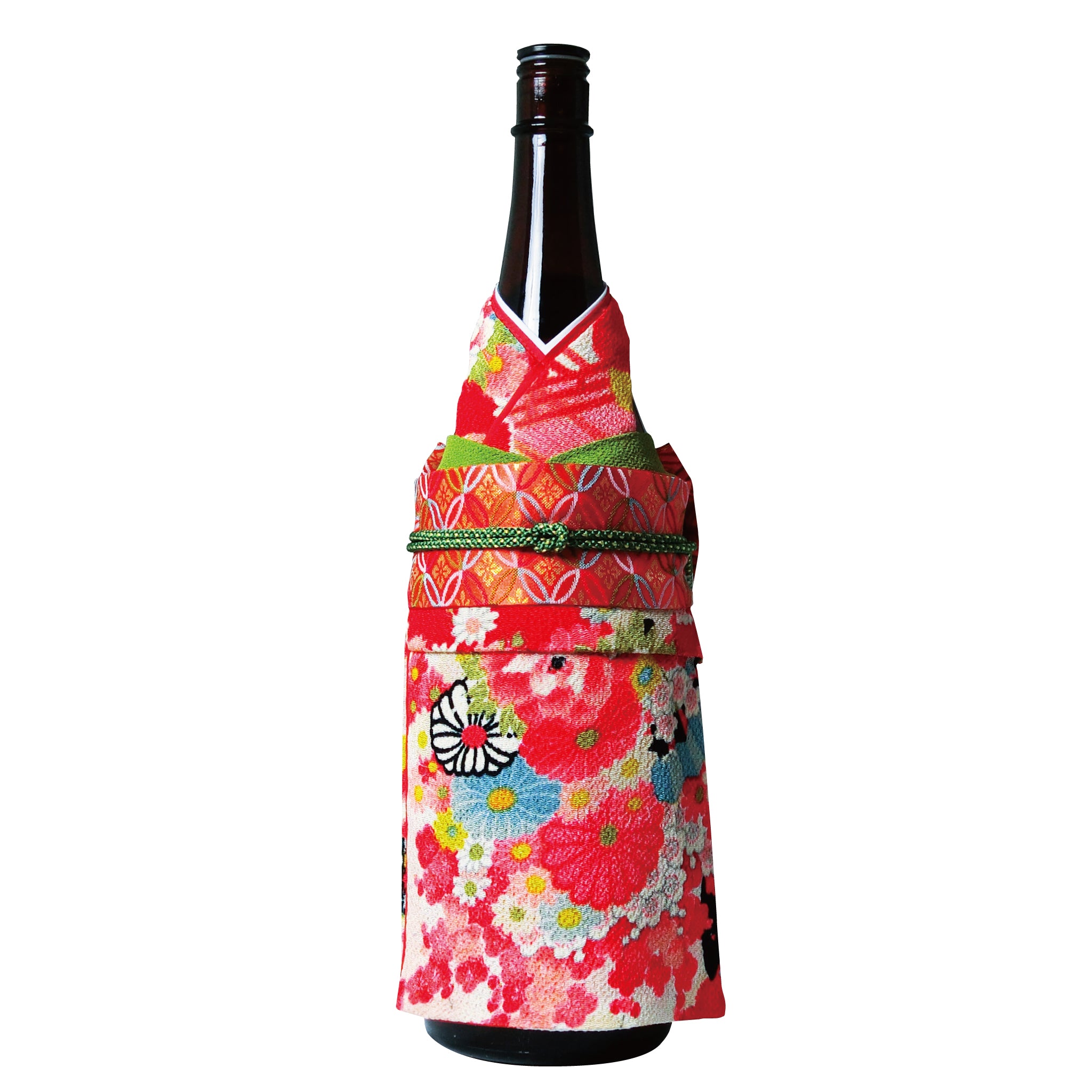 Kimono Bottlewear <br> &lt; Haregi / Chirimen &gt;　<br>for issho sake bottle