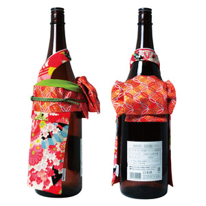 Kimono Bottlewear <br> &lt; Haregi / Chirimen &gt;　<br>for issho sake bottle